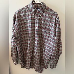 Ralph Lauren Big Shirt Mens Sz‎ Med Plaid Long Sleeve Button Down Oversized